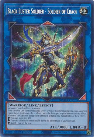 Black Luster Soldier Soldier of Chaos - MAMA-EN073 - Secret Pharaoh Rare 1st Edition