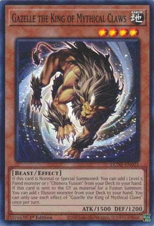 Gazelle the King of Mythical Claws - DUNE-EN003 - Super Rare 1st Edition