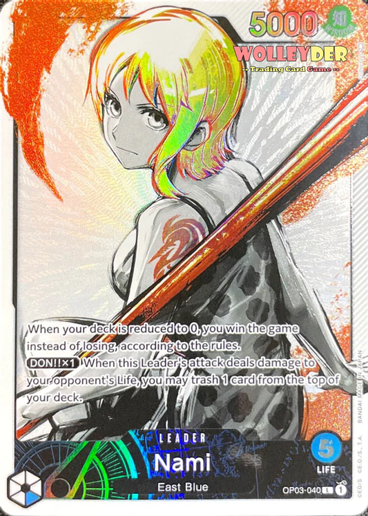 Nami - (Alternate Art) - Leader - OP03-040 - Foil