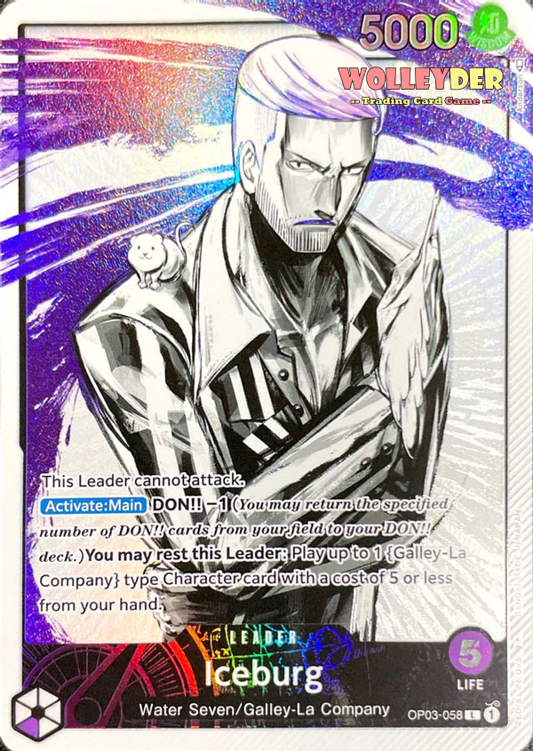 Iceburg - (Alternate Art) - Leader - OP03-058 - Foil