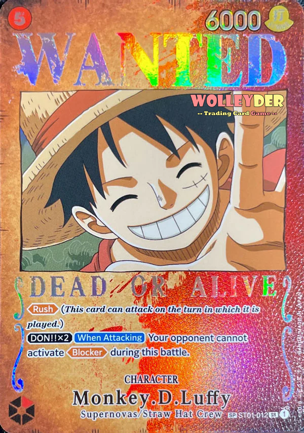 Monkey.D.Luffy - (Wanted Poster) - Super Rare - ST01-012 - Foil