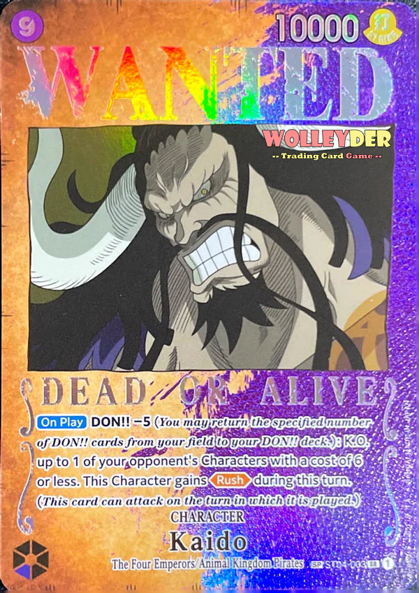 Kaido - (Wanted Poster) - Super Rare - ST04-003 - Foil